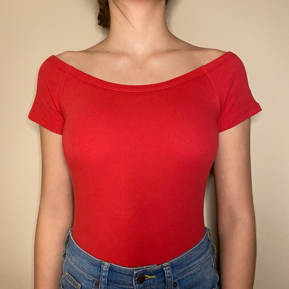 Red bodysuit shirt